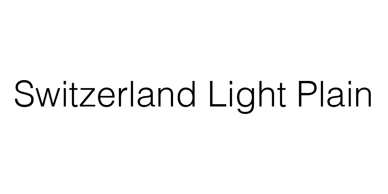 Switzerland Light Plain Font Preview
