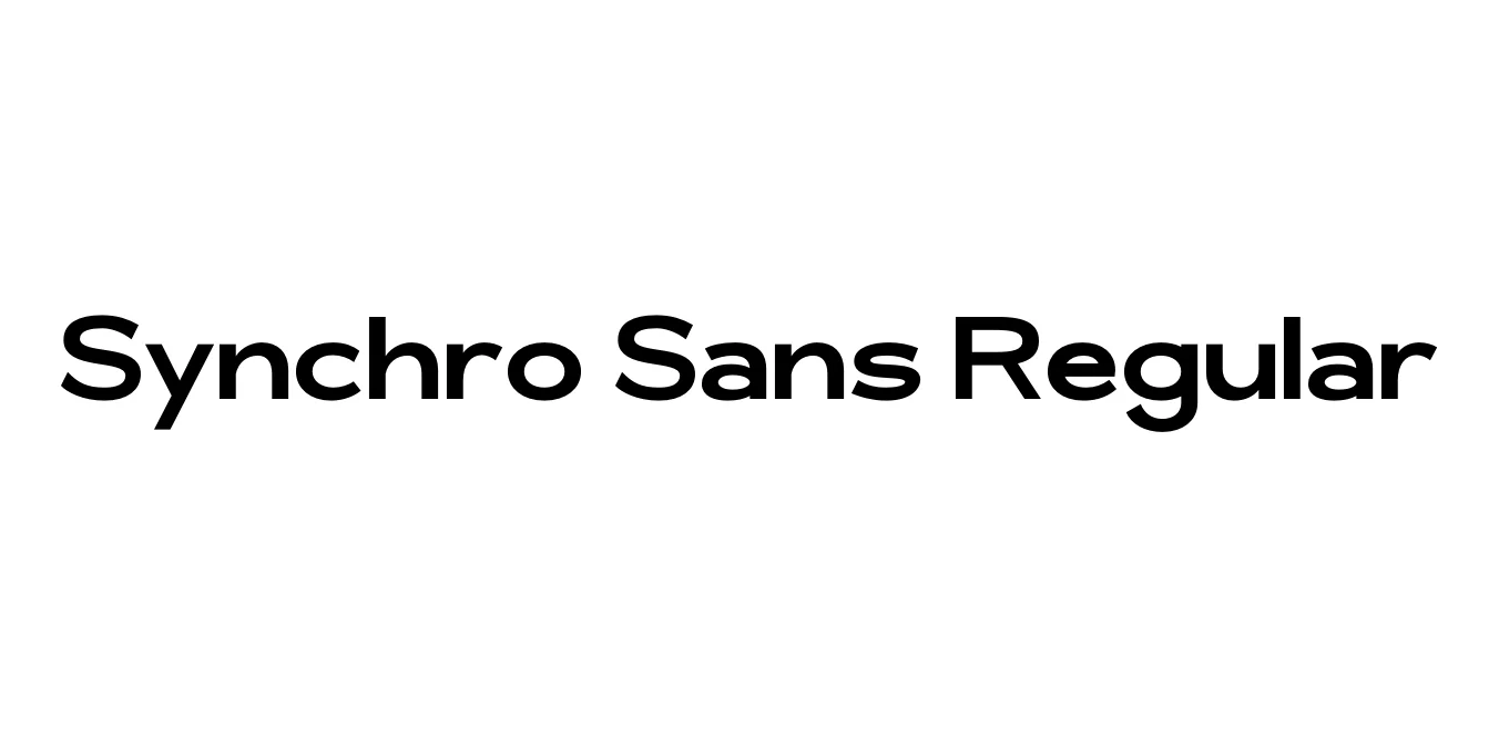 Synchro Sans Regular Font Preview