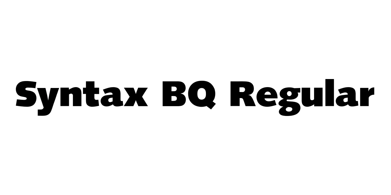 Syntax BQ Regular Font Preview