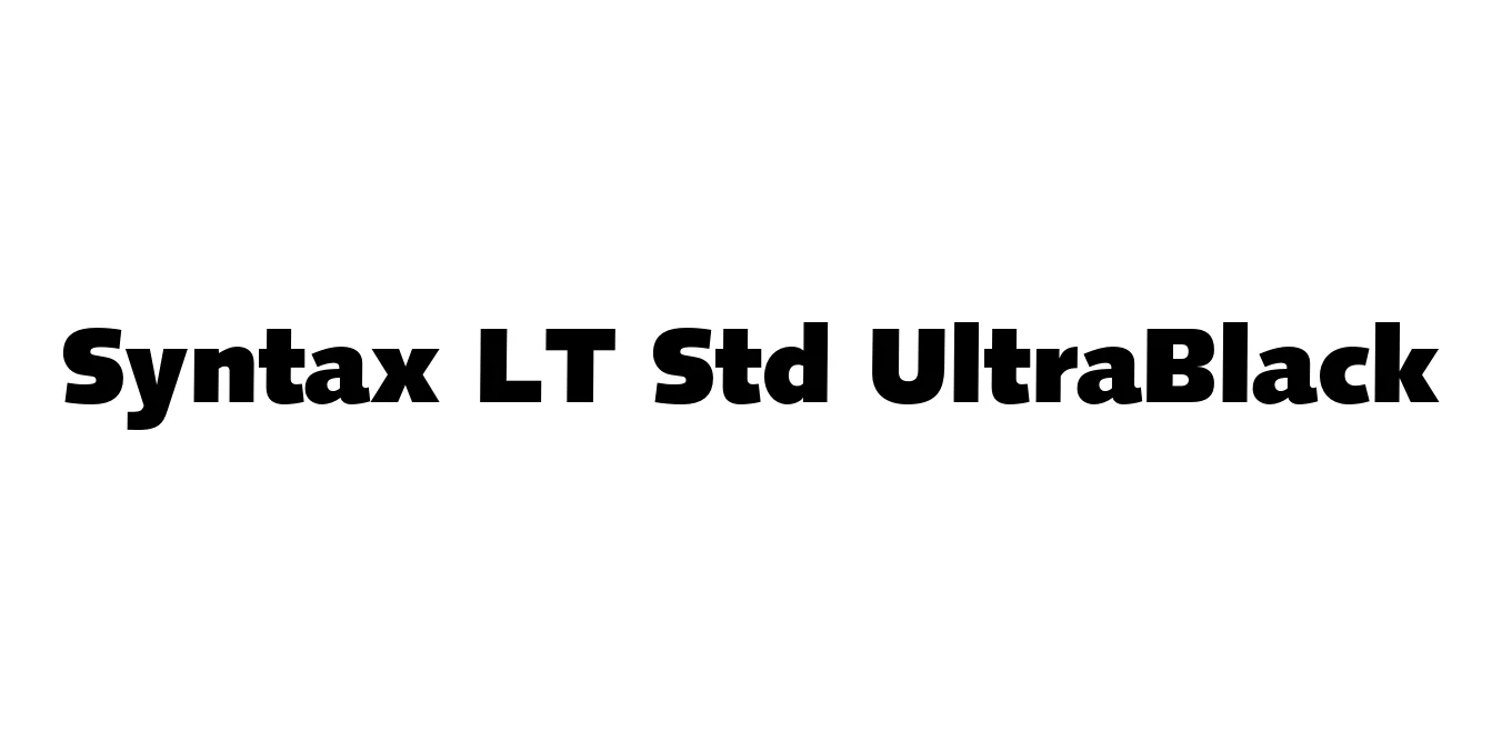 Syntax LT Std UltraBlack Font Preview