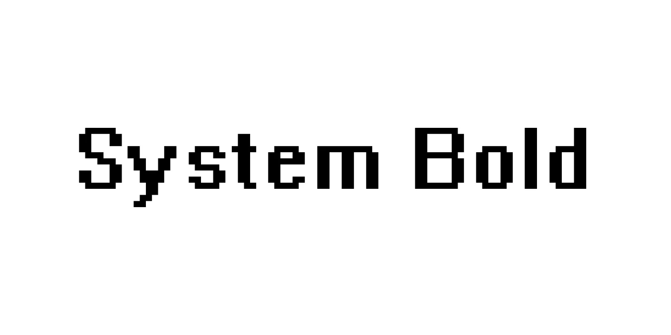 System Bold Font Preview