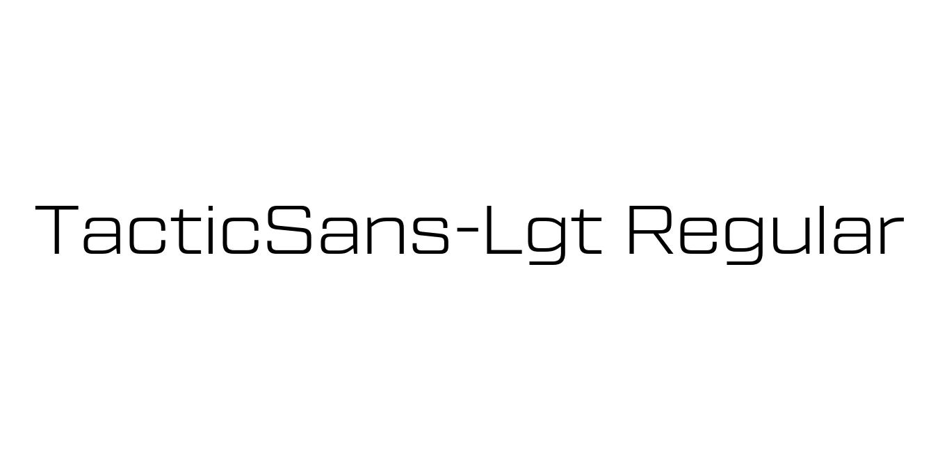 TacticSans-Lgt Regular Font Preview