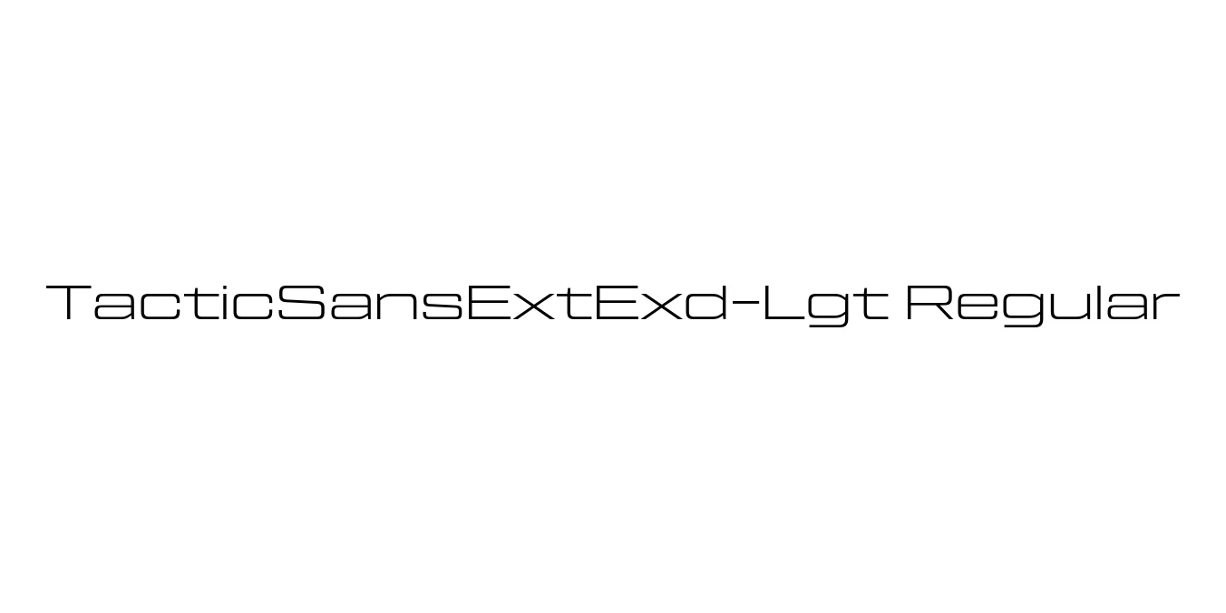 TacticSansExtExd-Lgt Regular Font Preview