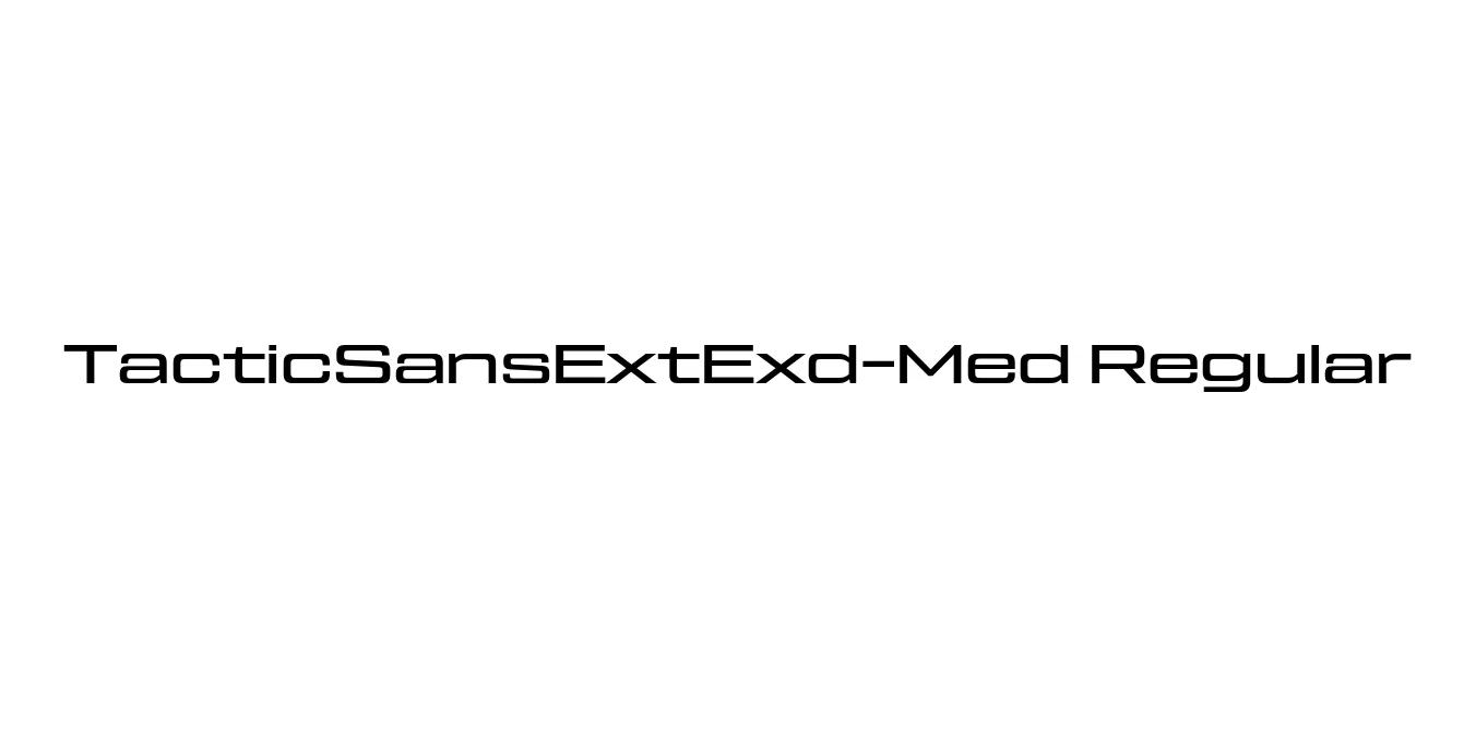 TacticSansExtExd-Med Regular Font Preview