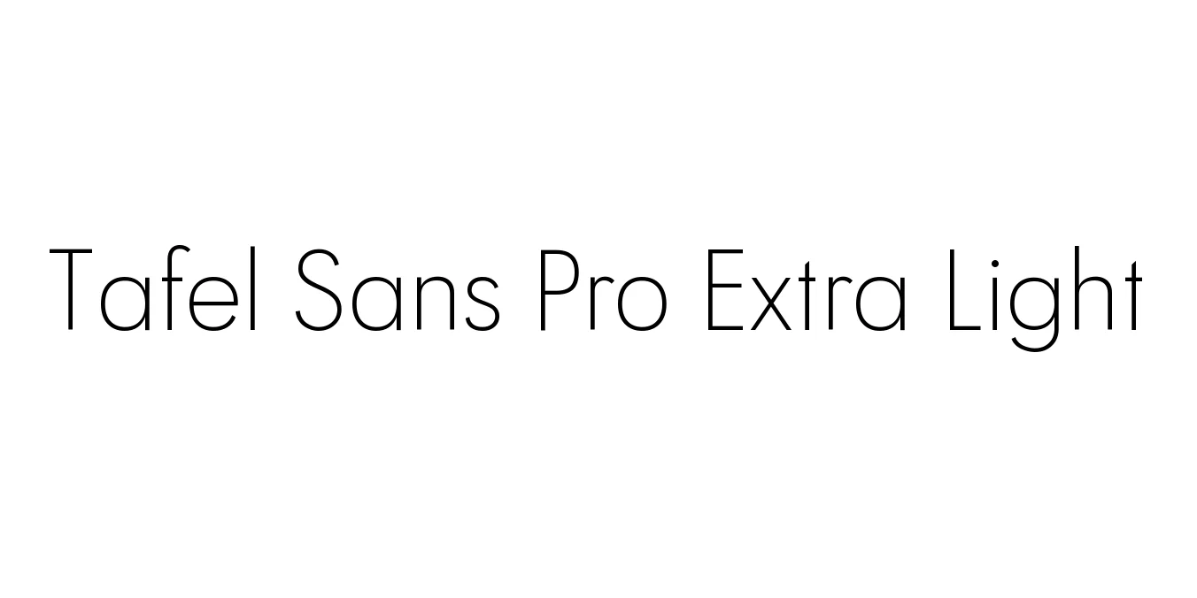 Tafel Sans Pro Extra Light Font Preview