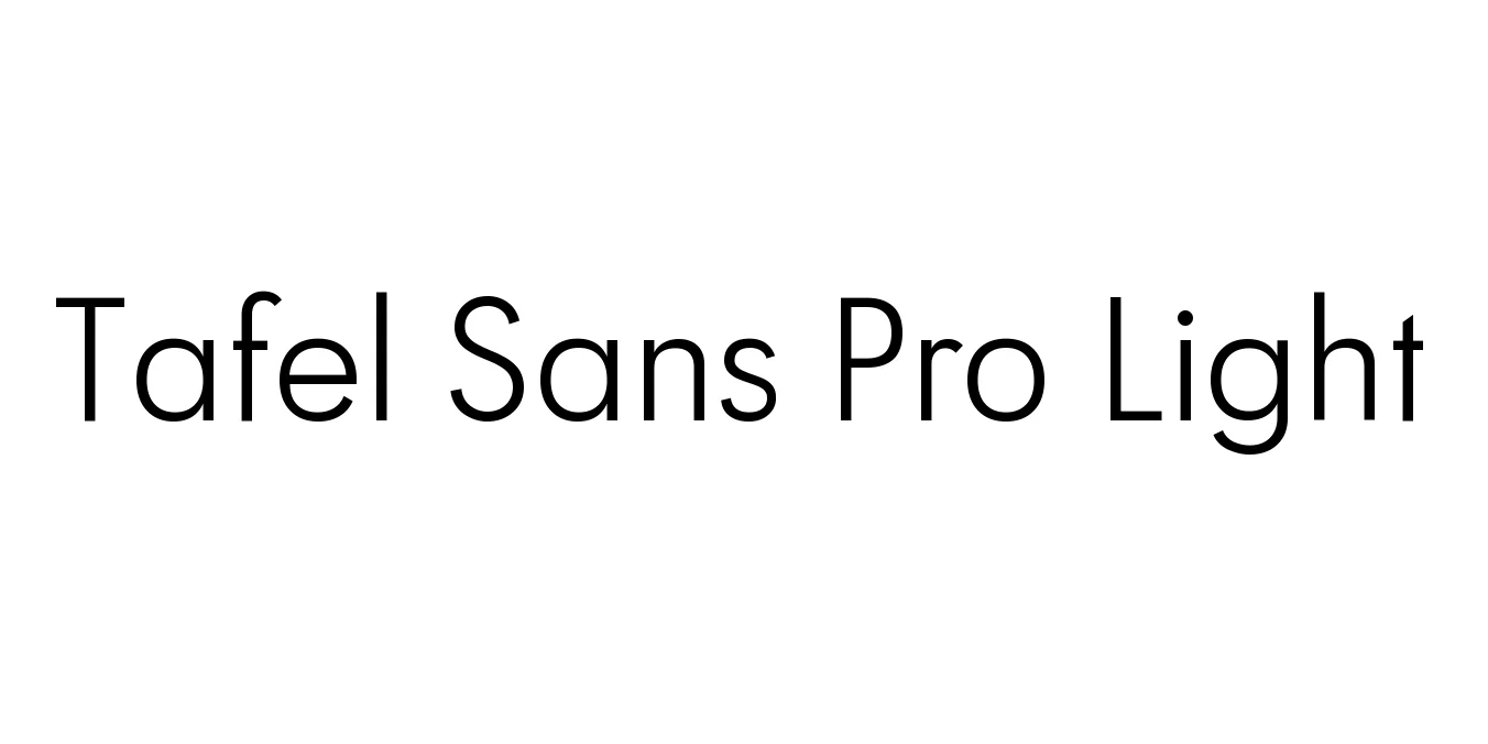 Tafel Sans Pro Light Font Preview