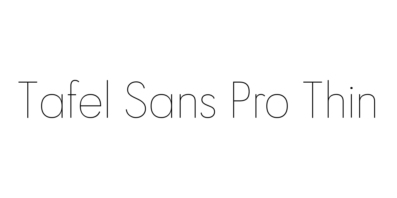 Tafel Sans Pro Thin Font Preview