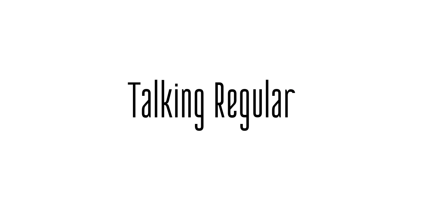 Talking Regular Font Preview
