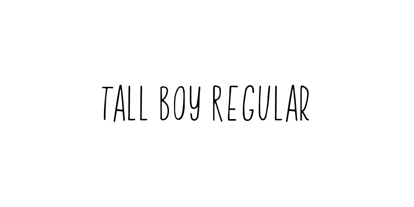 Tall Boy Regular Font Preview
