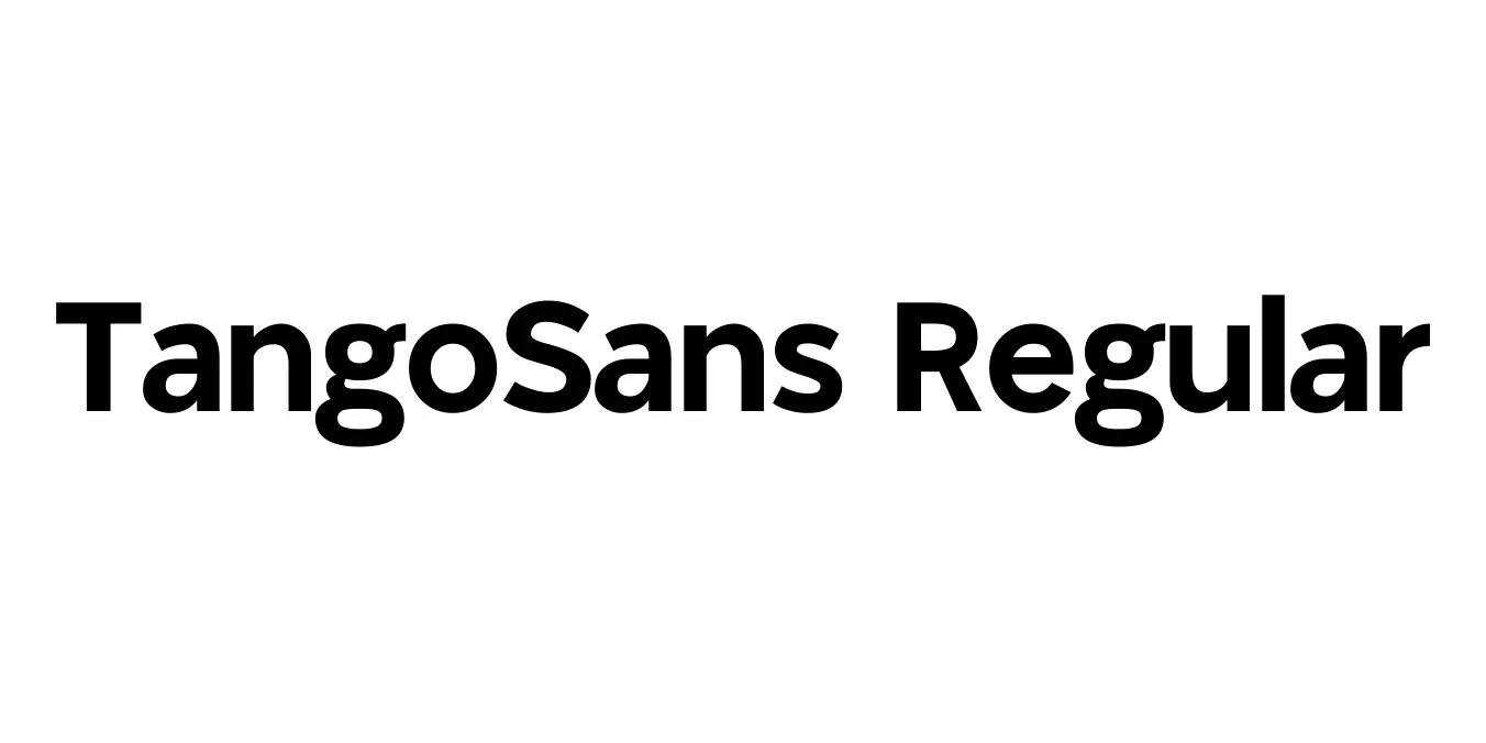 TangoSans Regular Font Preview