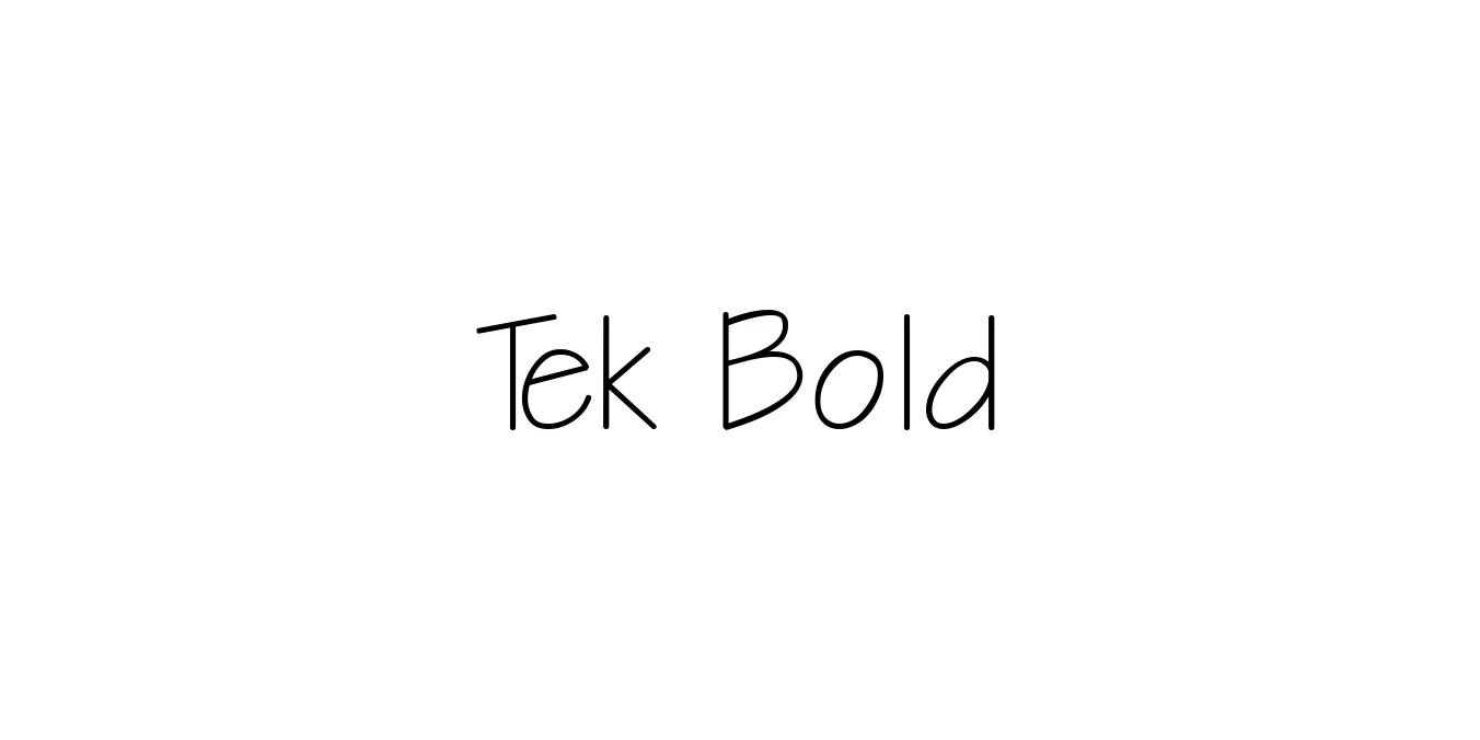 Tek Bold Font Preview