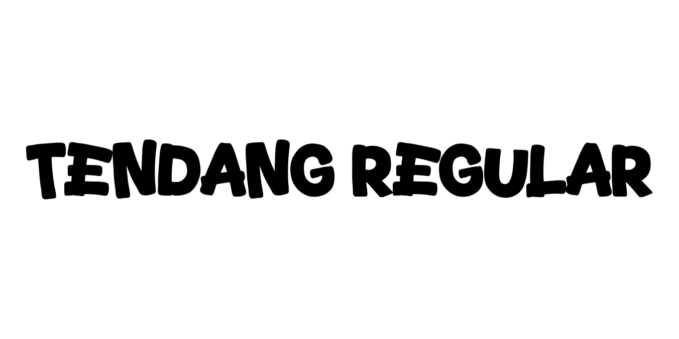 Tendang Regular Font Preview