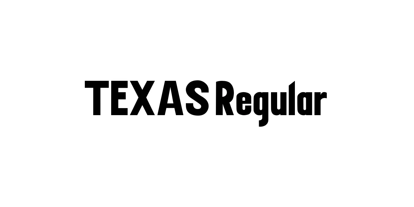 TEXAS Regular Font Preview