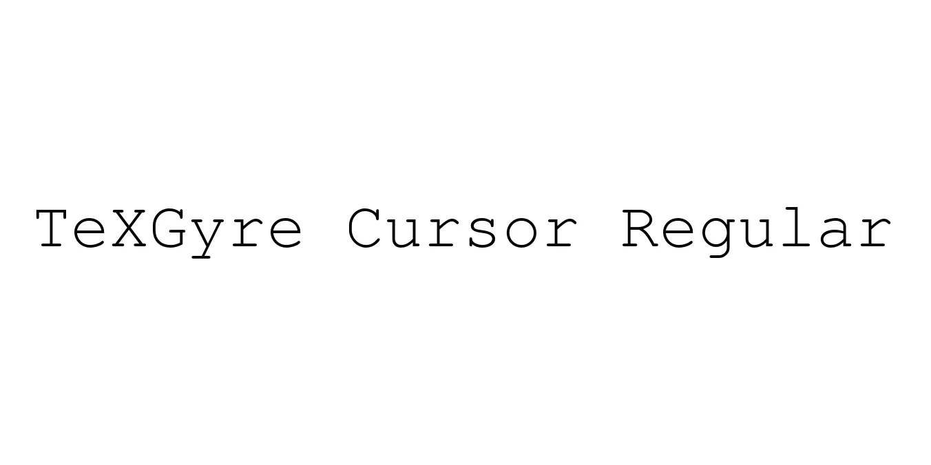 TeXGyre Cursor Regular Font Preview
