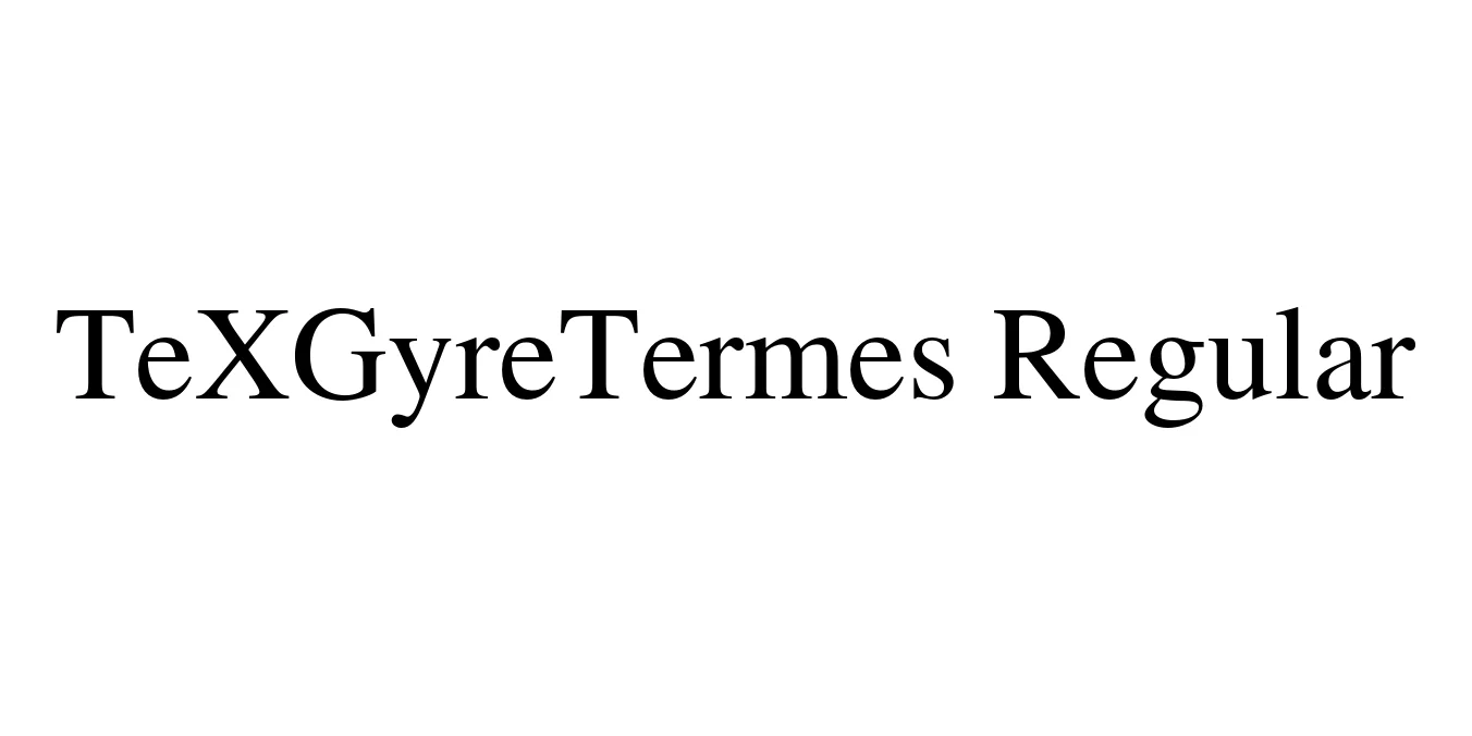 TeXGyreTermes Regular Font Preview