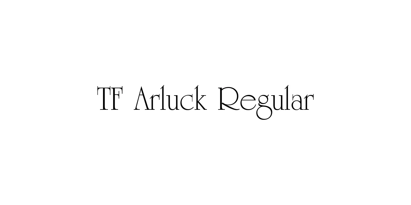 TF Arluck Regular Font Preview