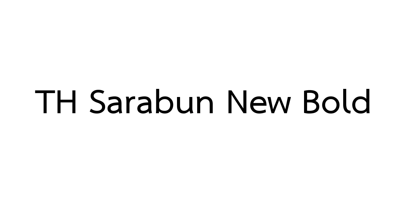 TH Sarabun New Bold Font Preview