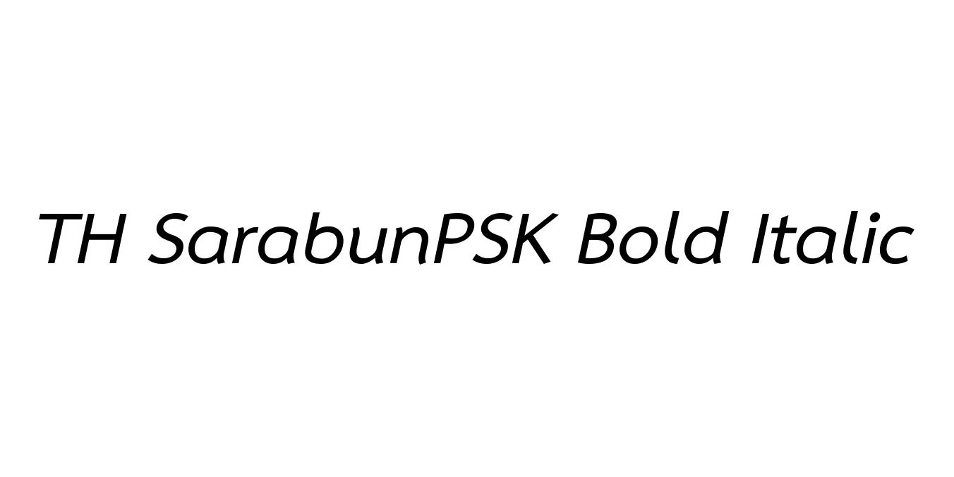 TH SarabunPSK Bold Italic Font Preview