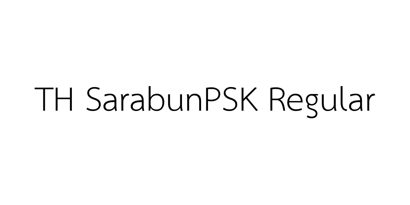 TH SarabunPSK Regular Font Preview