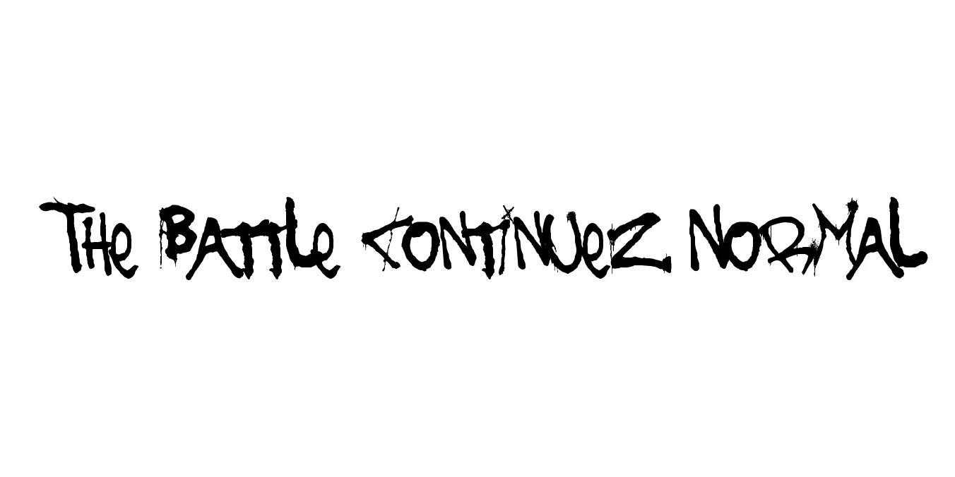 The Battle Continuez Normal Font Preview