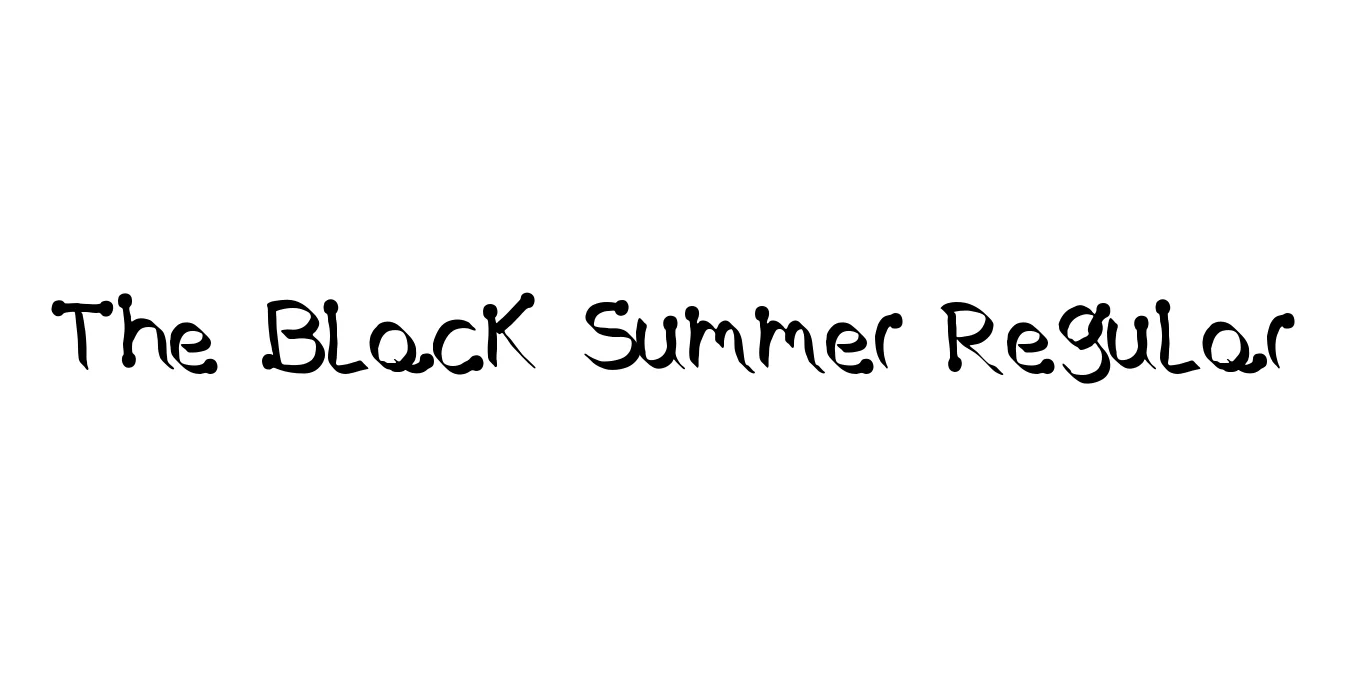 The Black Summer Regular Font Preview