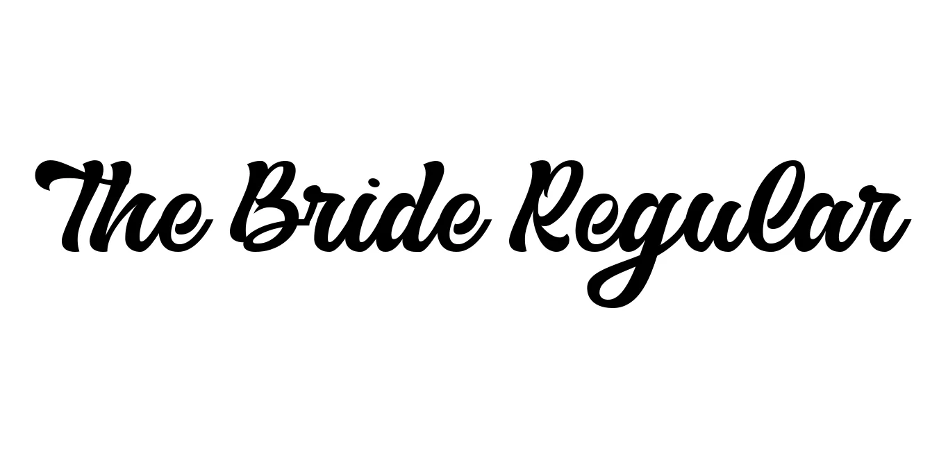 The Bride Regular Font Preview