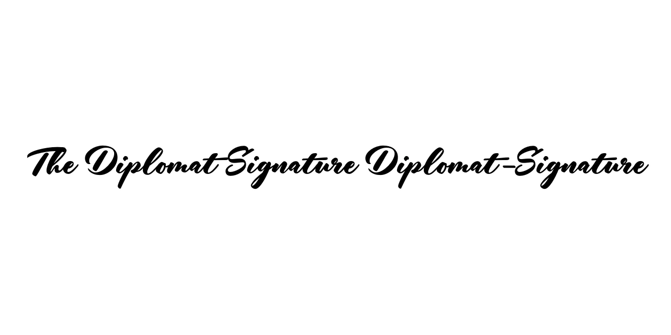 The Diplomat Signature Diplomat-Signature Font Preview