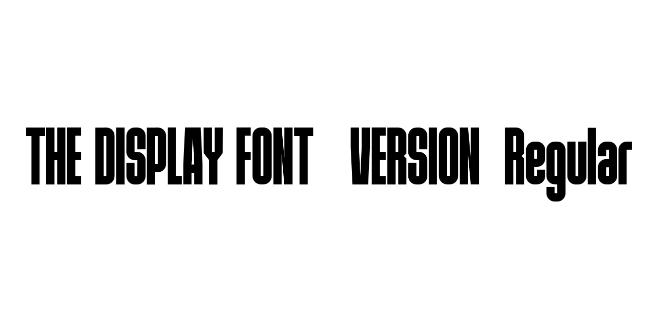 THE DISPLAY FONT ( VERSION) Regular Font Preview