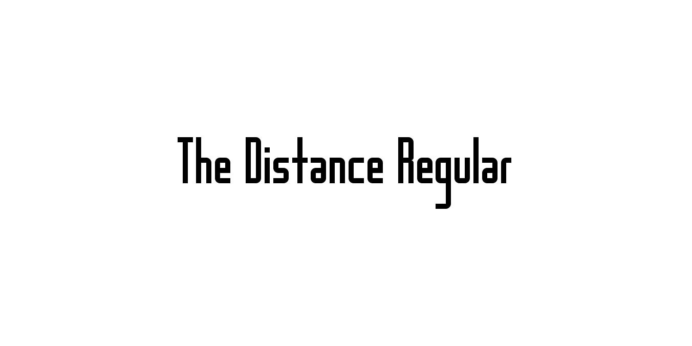 The Distance Regular Font Preview