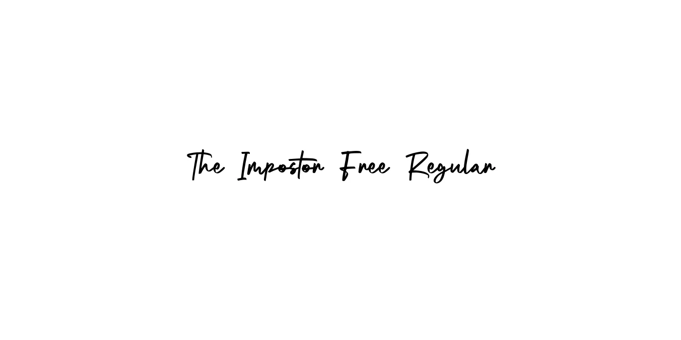 The Impostor Free Regular Font Preview