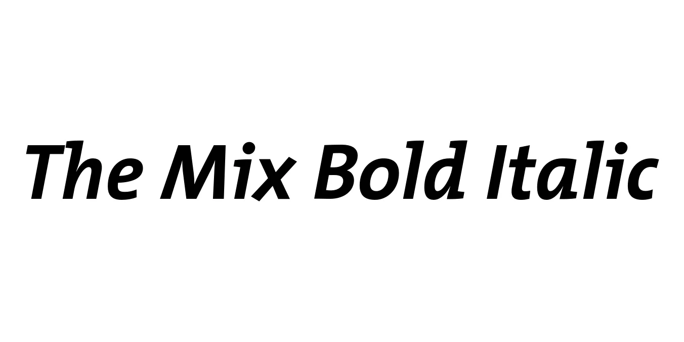The Mix Bold Italic Font Preview