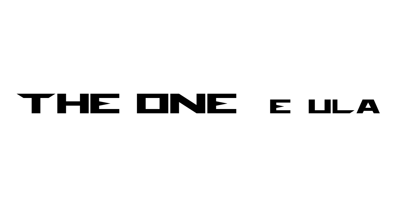 THE ONE Regular Font Preview