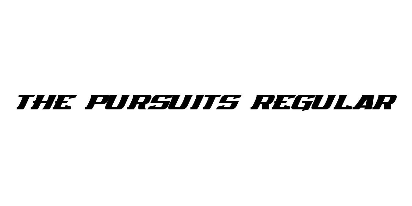 the Pursuits Regular Font Preview