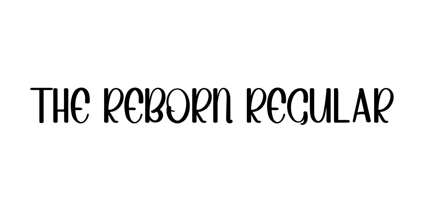 THE REBORN Regular Font Preview
