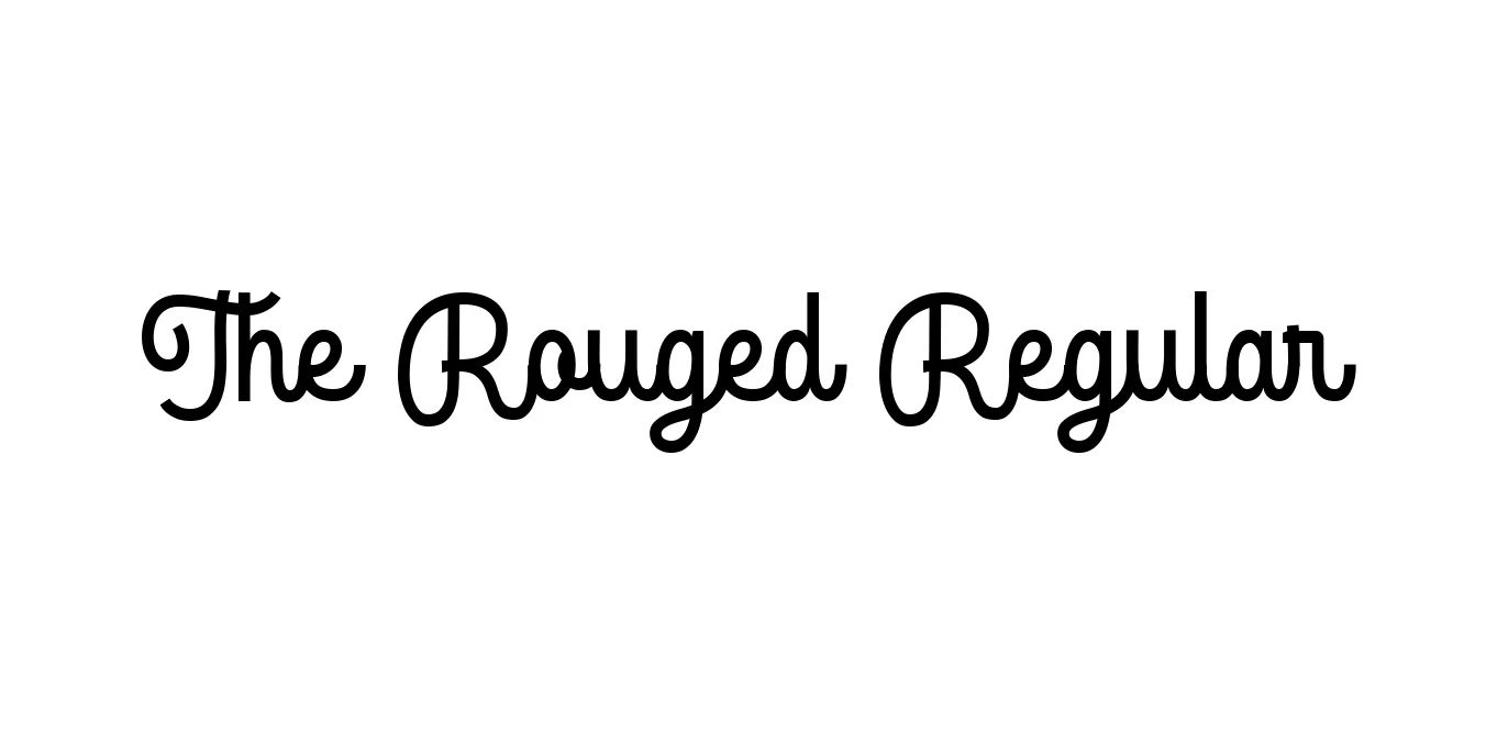 The Rouged Regular Font Preview