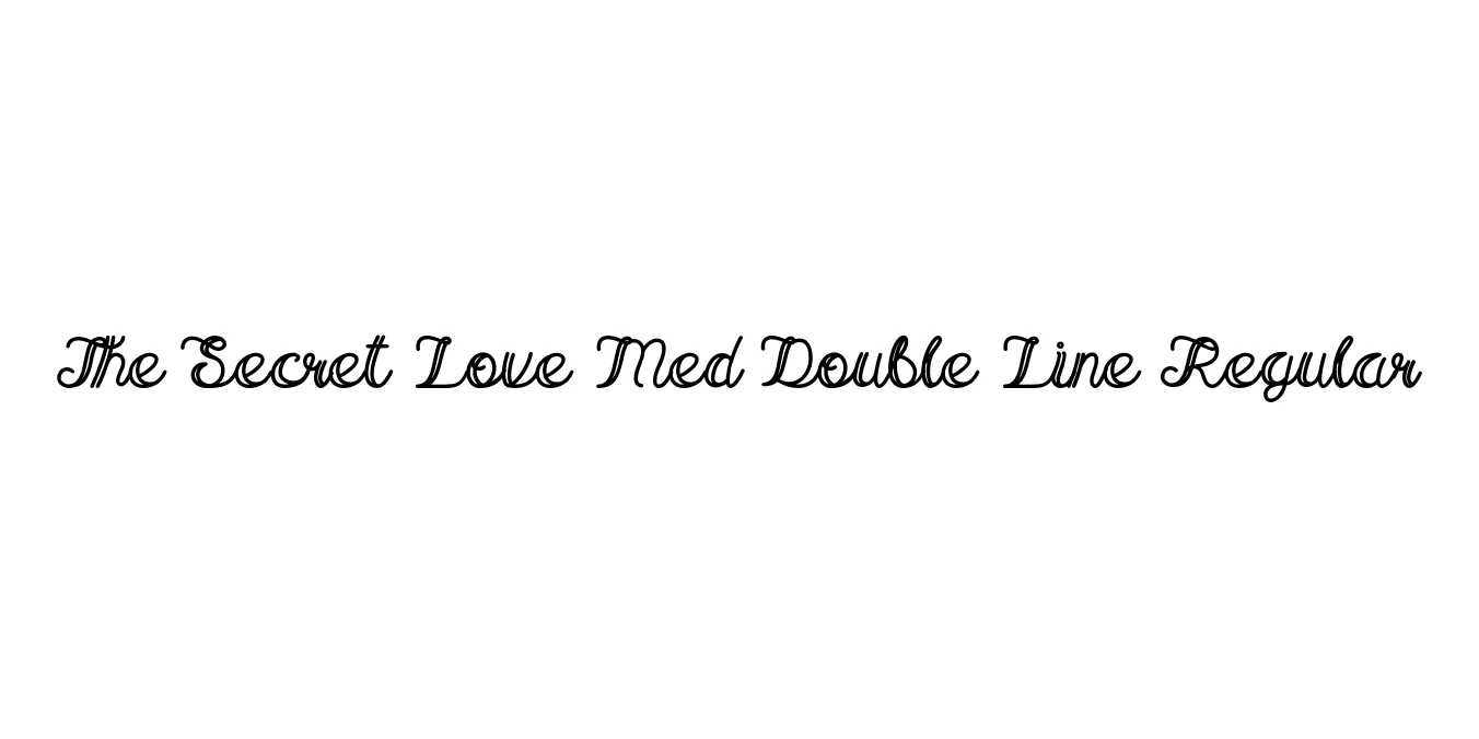 The Secret Love Med Double Line Regular Font Preview