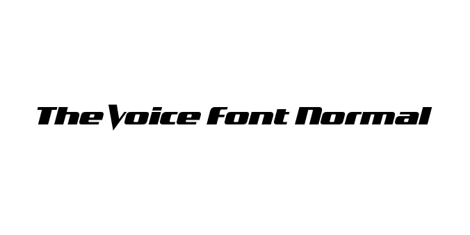 The Voice Font Normal Font Preview