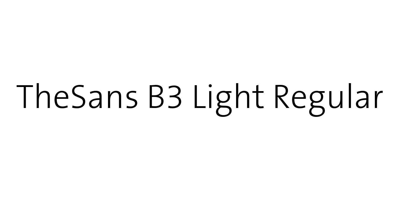 TheSans B3 Light Regular Font Preview