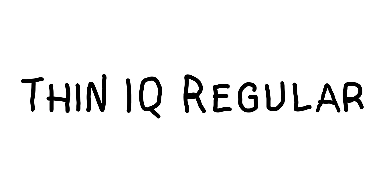Thin IQ Regular Font Preview