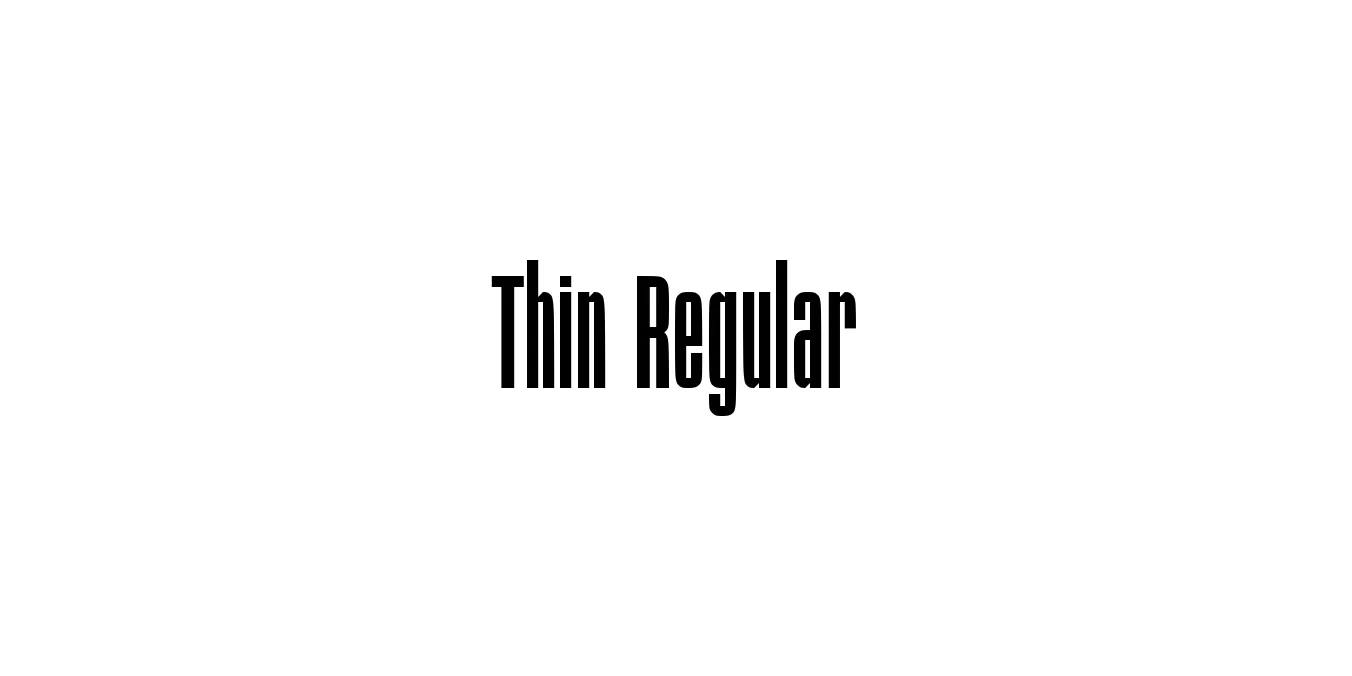 Thin Regular Font Preview