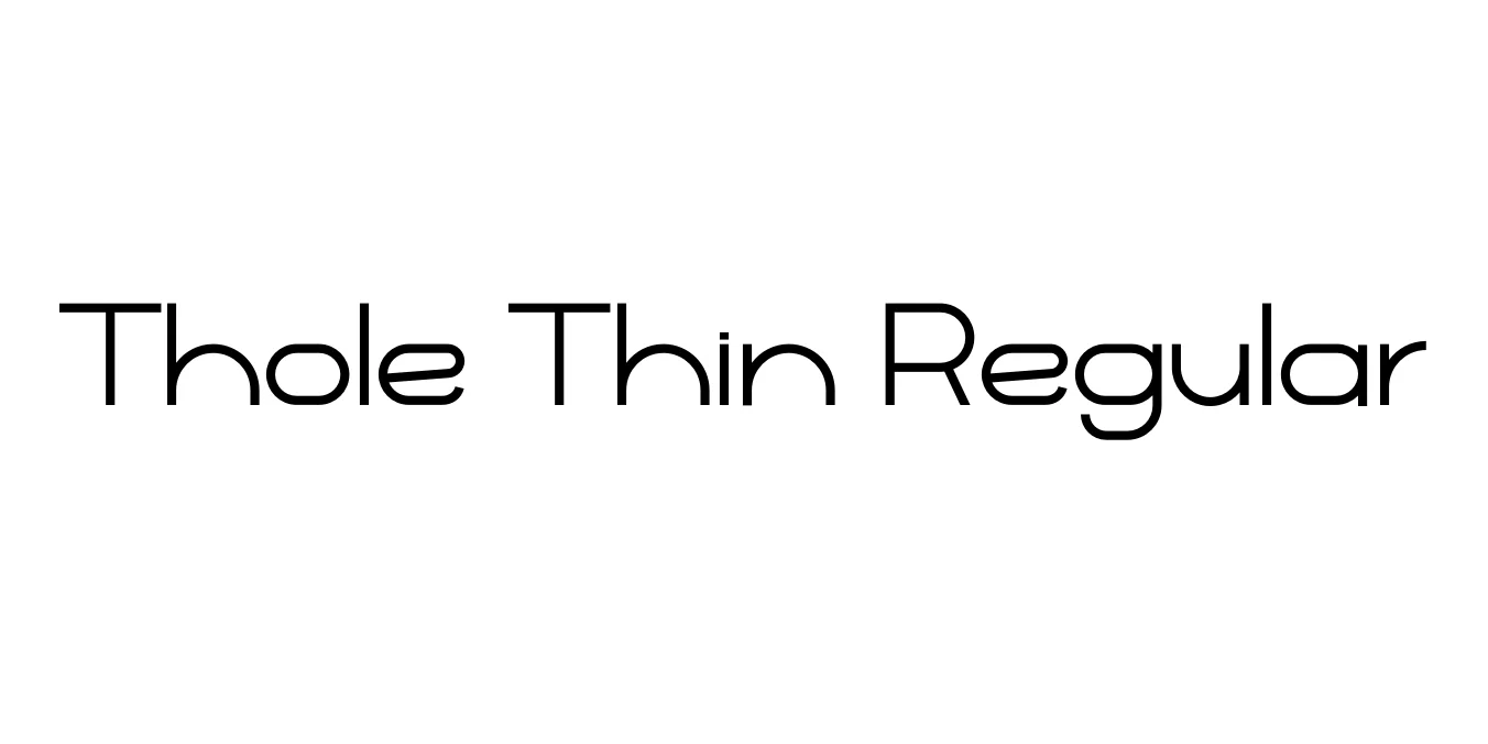 Thole Thin Regular Font Preview