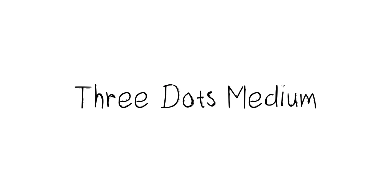 Three Dots Medium Font Preview