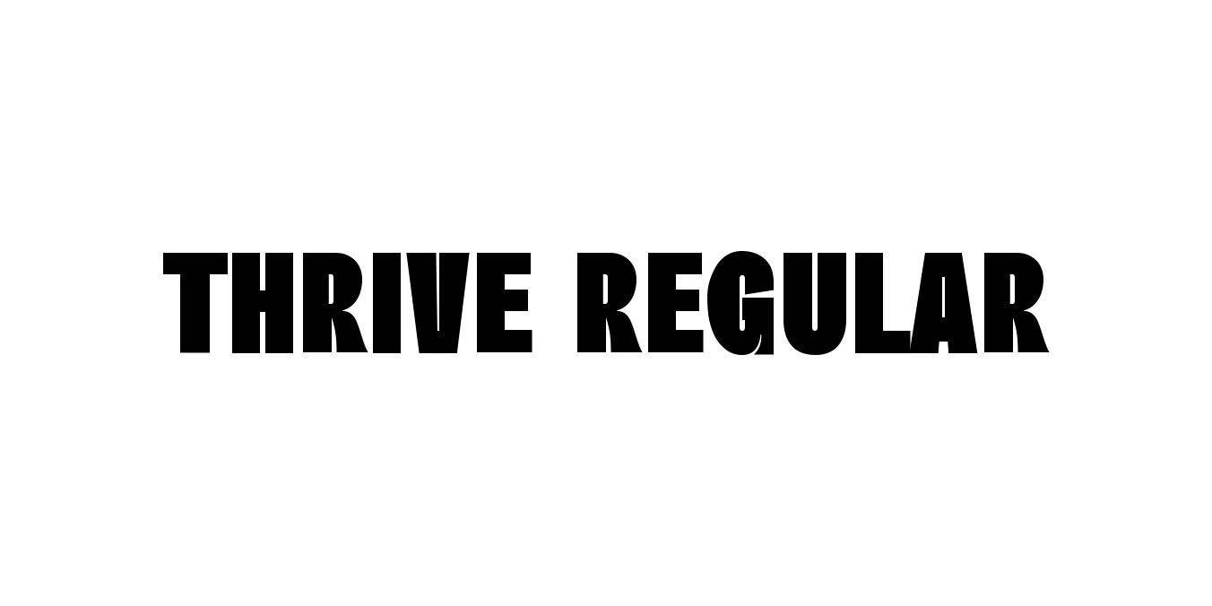 Thrive Regular Font Preview
