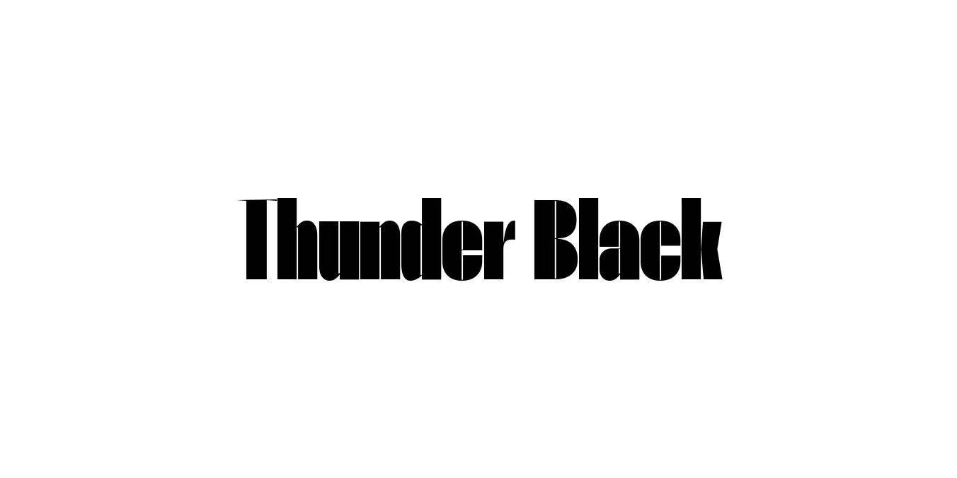 Thunder Black Font Preview
