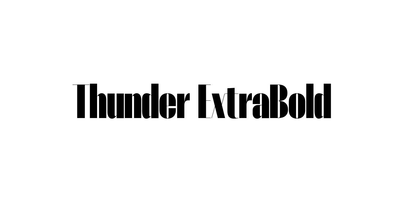 Thunder ExtraBold Font Preview
