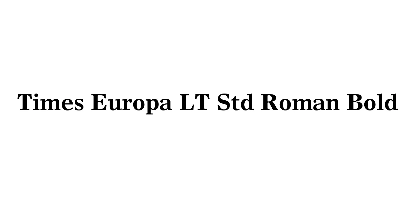 Times Europa LT Std Roman Bold Font Preview