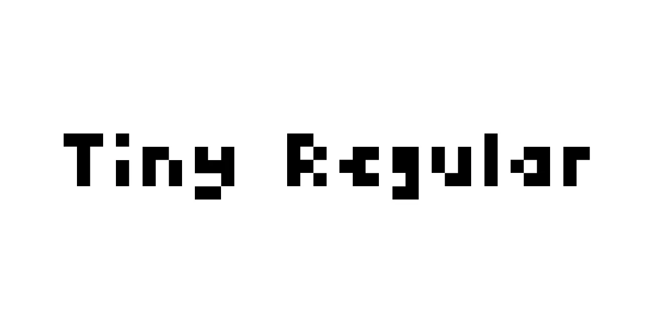 Tiny Regular Font Preview