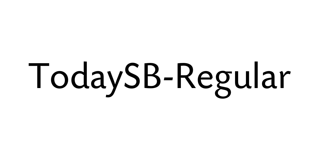 TodaySB-Regular Font Preview