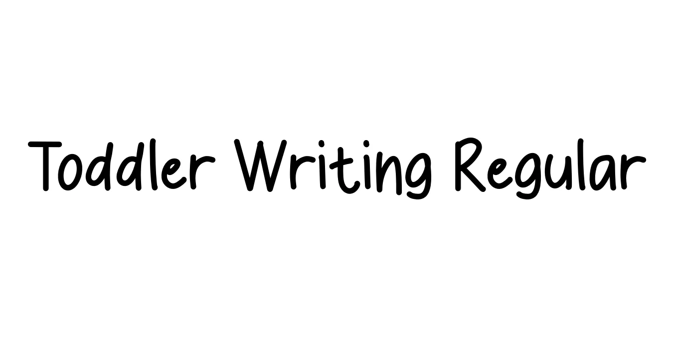 Toddler Writing Regular Font Preview