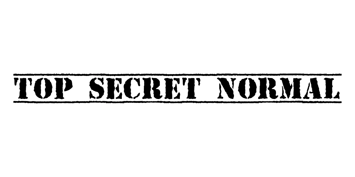 Top Secret Normal Font Preview
